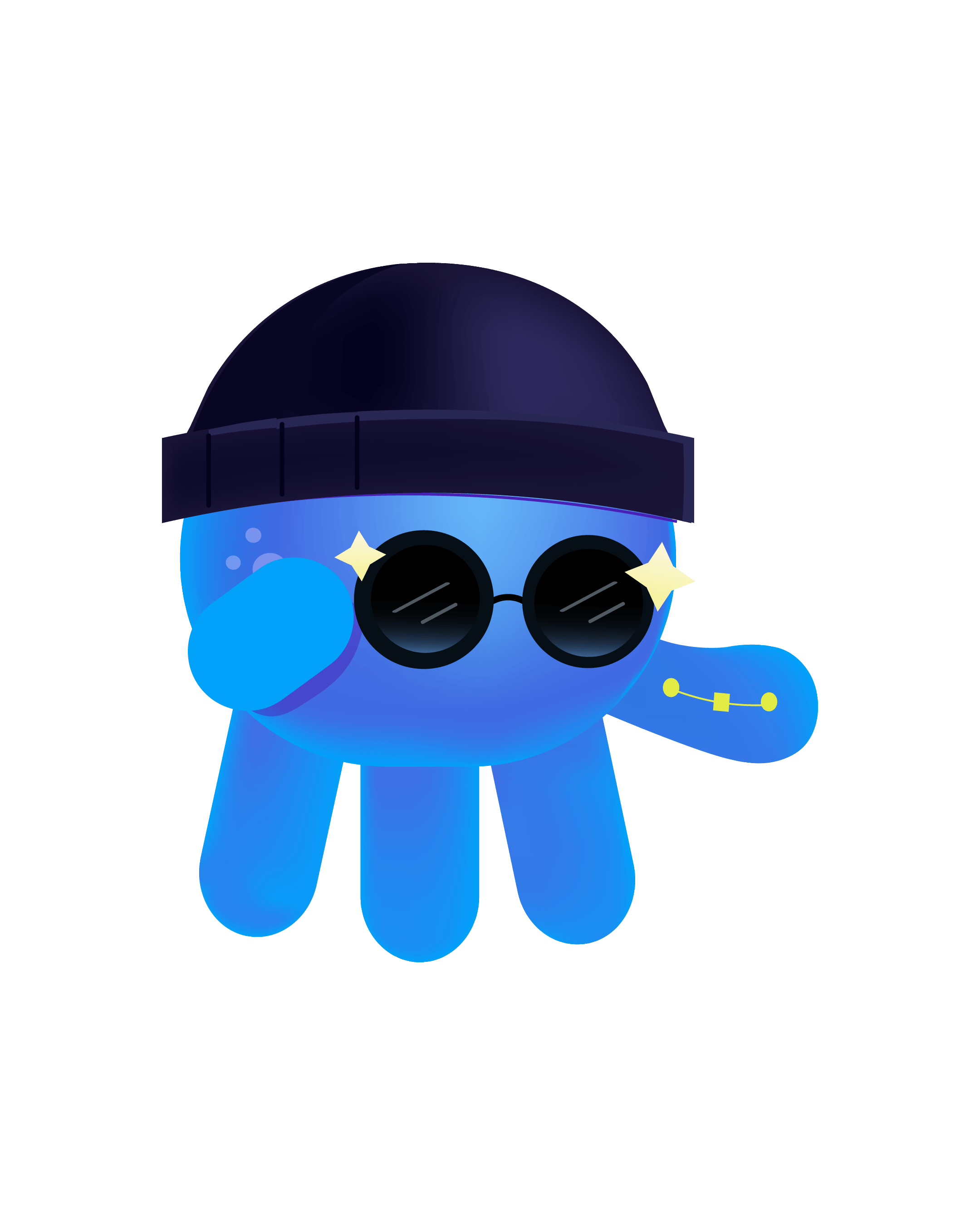 Grafly mascot celebrating